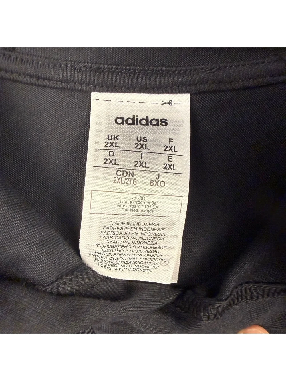 Adidas Lightweight Hoodie Black White Embroidered Men Size 2XL School Golf 862